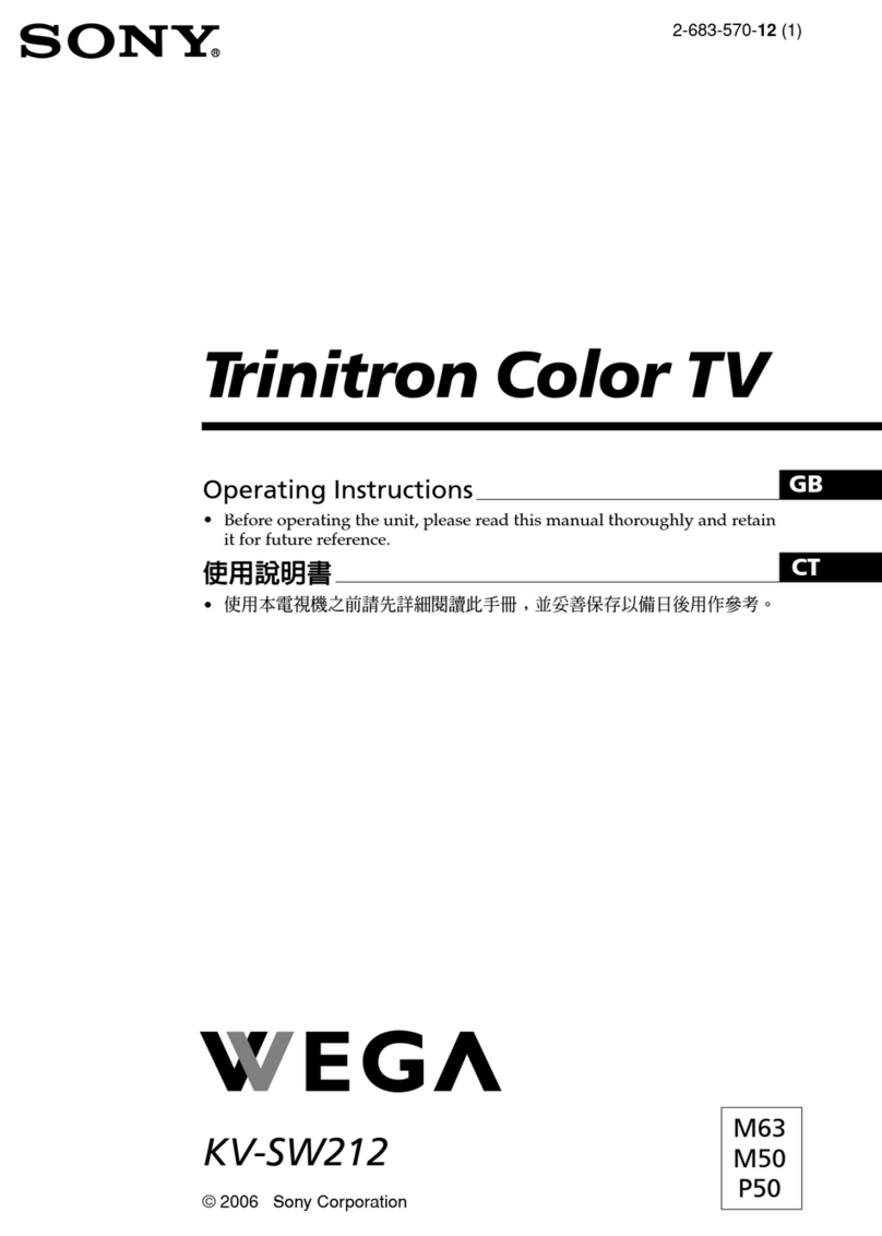 Sony WEGA KV-SW212 User manual