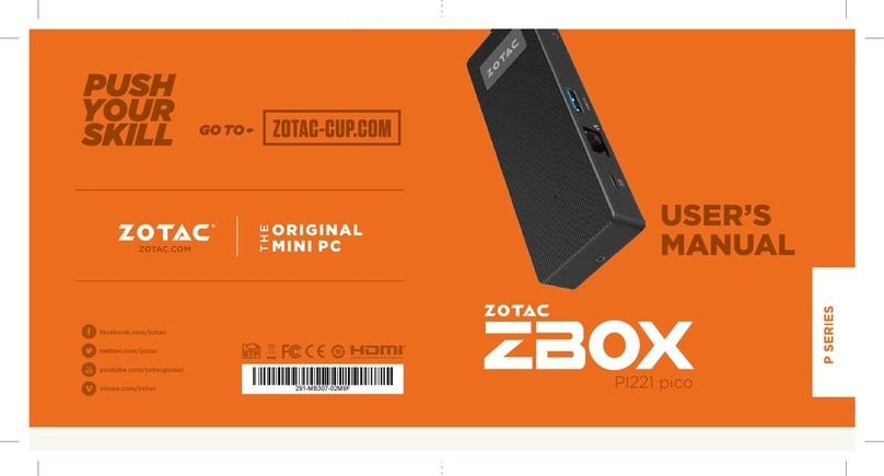 Zotac ZBOX PI221 pico User manual