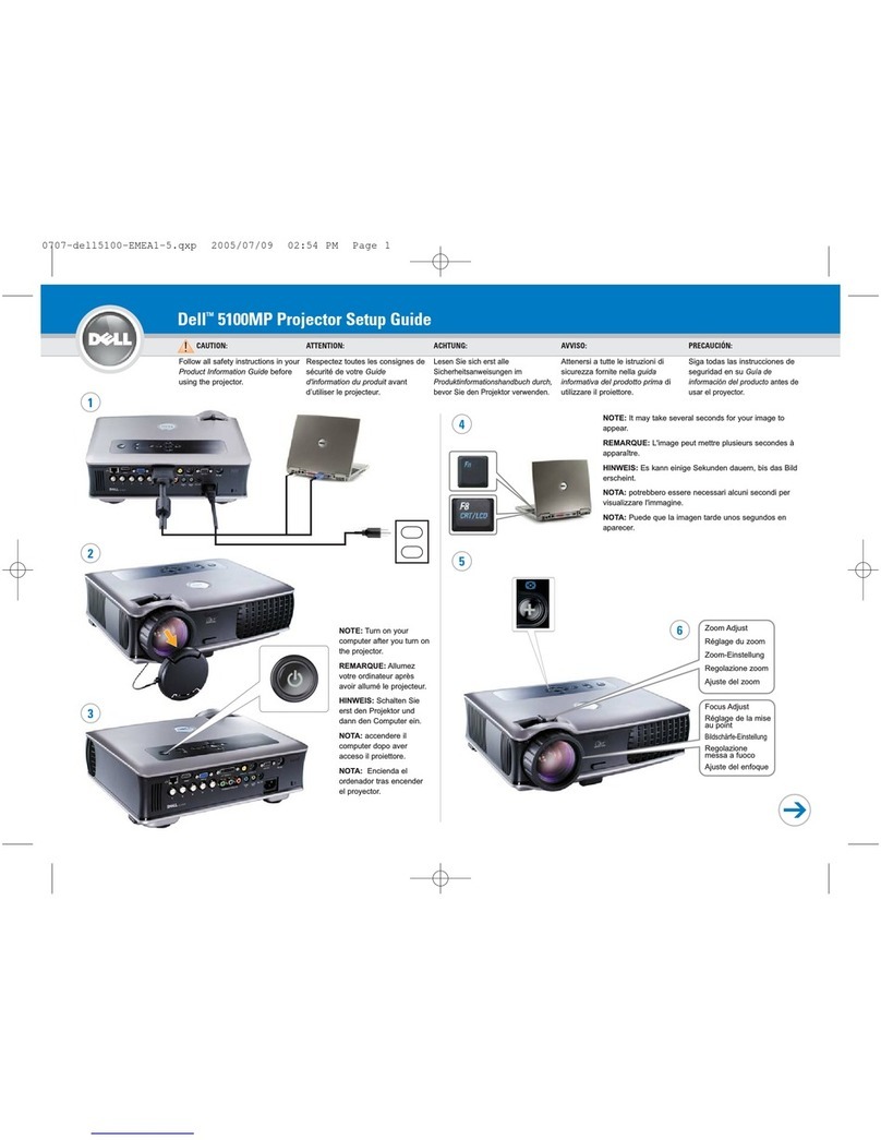 Dell 5100MP - SXGA+ DLP Projector Setup guide