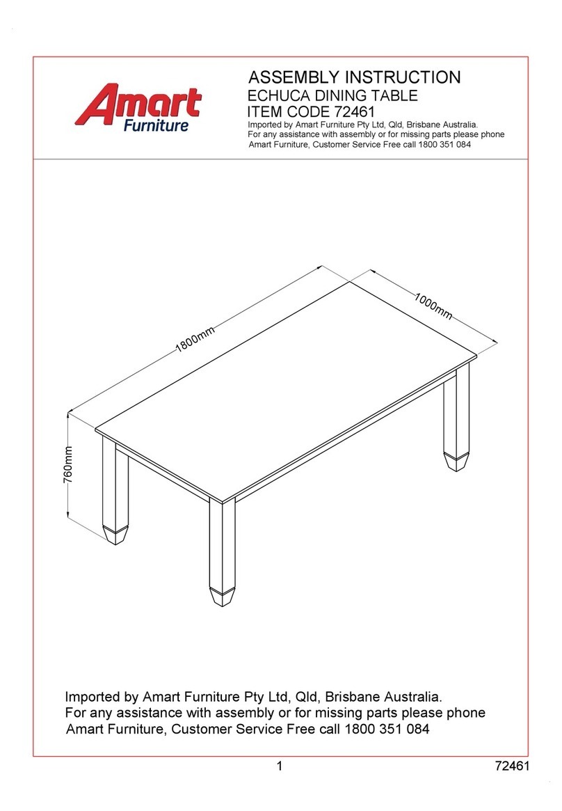 Amart Furniture ECHUCA 72461 Assembly instruction Amart Furniture ECHUCA 72461 Assembly instruction