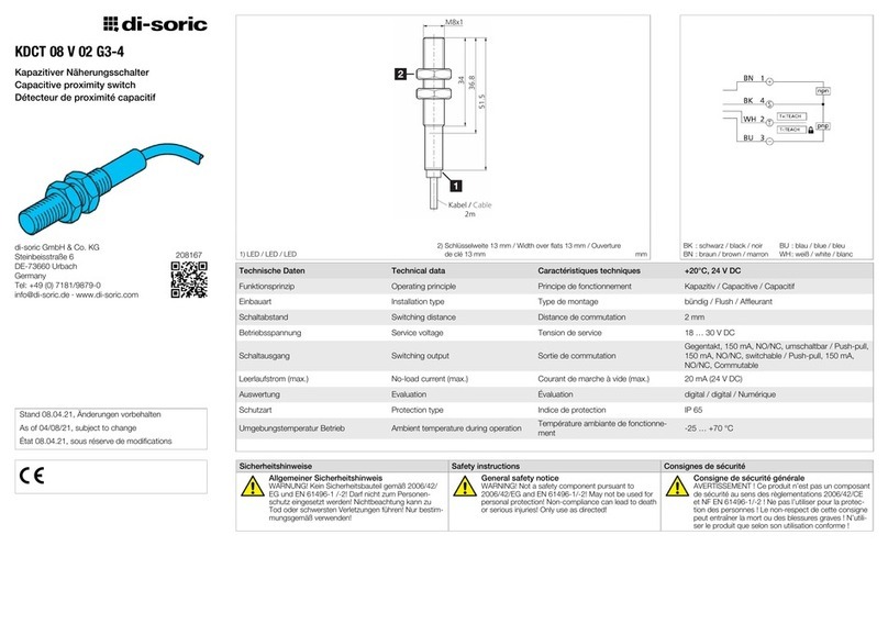 Di-soric KDCT 08 V 02 G3-4 manual