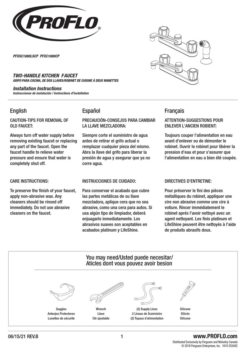 ProFlo PFXSC1080LSCP installation instructions