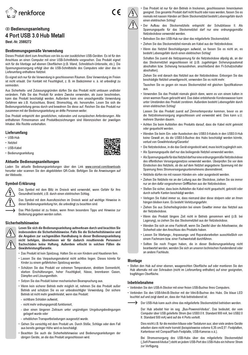 Renkforce RF-HUB-200 User manual