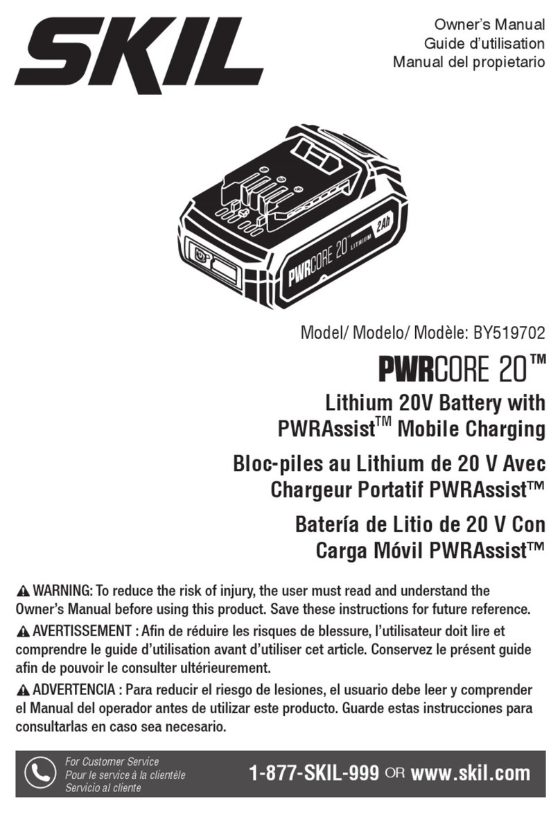 Skil PWRCORE 20 BY519702 owner's manual