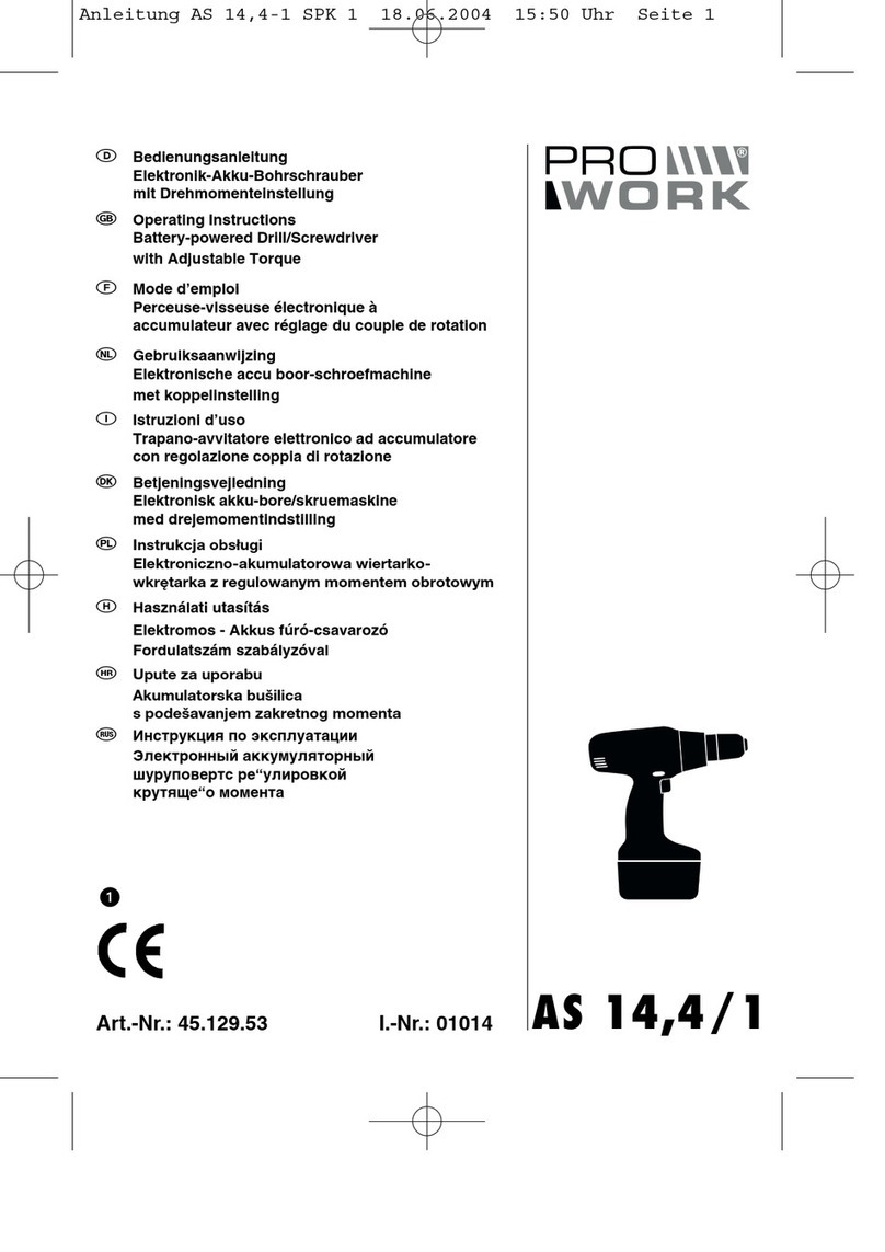 Pro Work AS 14,4/1 operating instructions