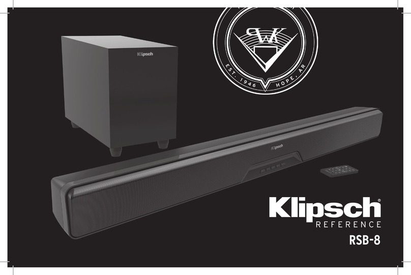 Klipsch RSB-8 manual