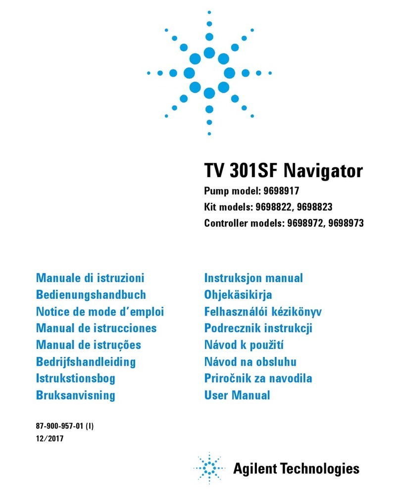 Agilent Technologies TV 301SF Navigator User manual Agilent Technologies TV 301SF Navigator User manual