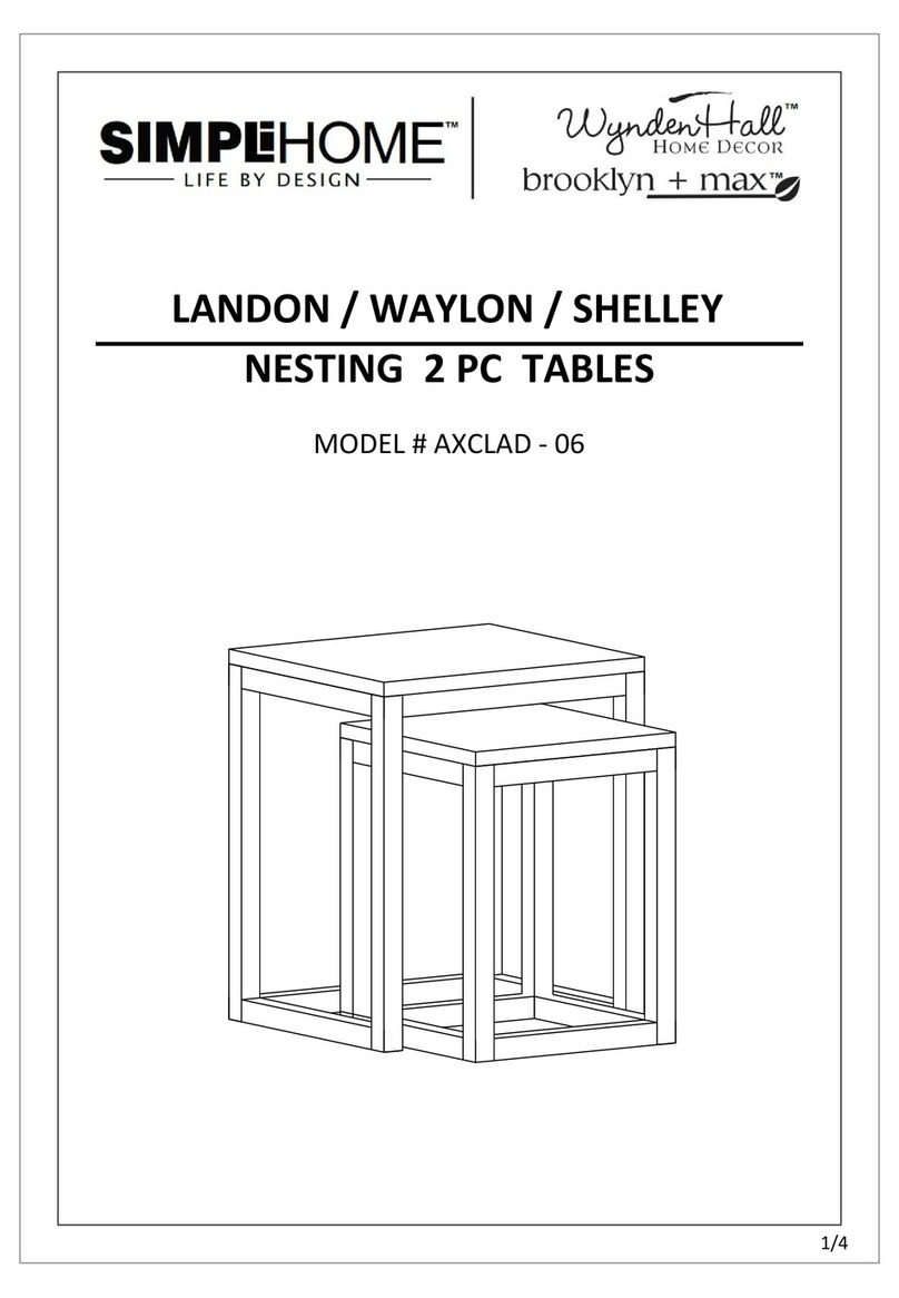 Simpli Home WyndenHall Brooklyn + Max AXCLAD-06 User manual