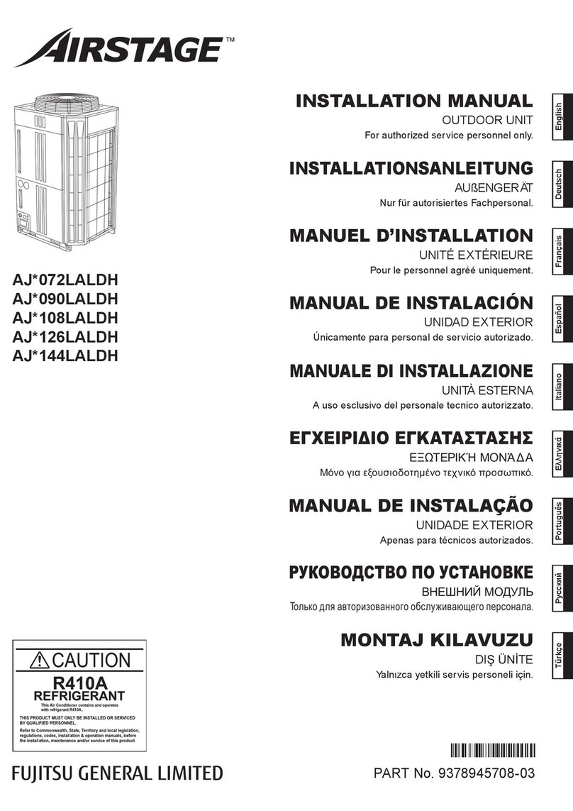 Fujitsu AIRSTAGE AJ 072LALDH Series User manual