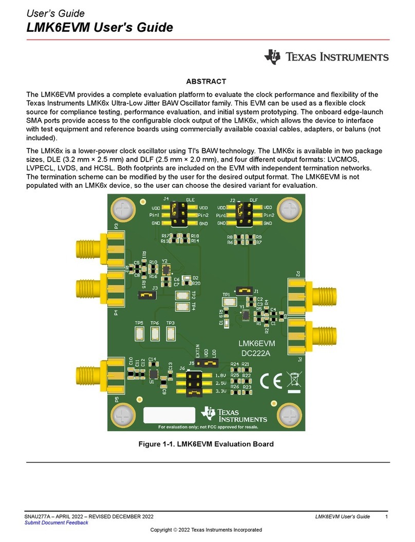 Texas Instruments LMK6EVM User manual