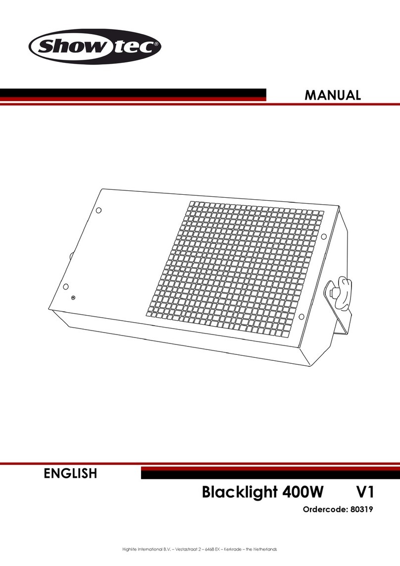 Show Tec Blacklight 400W User manual