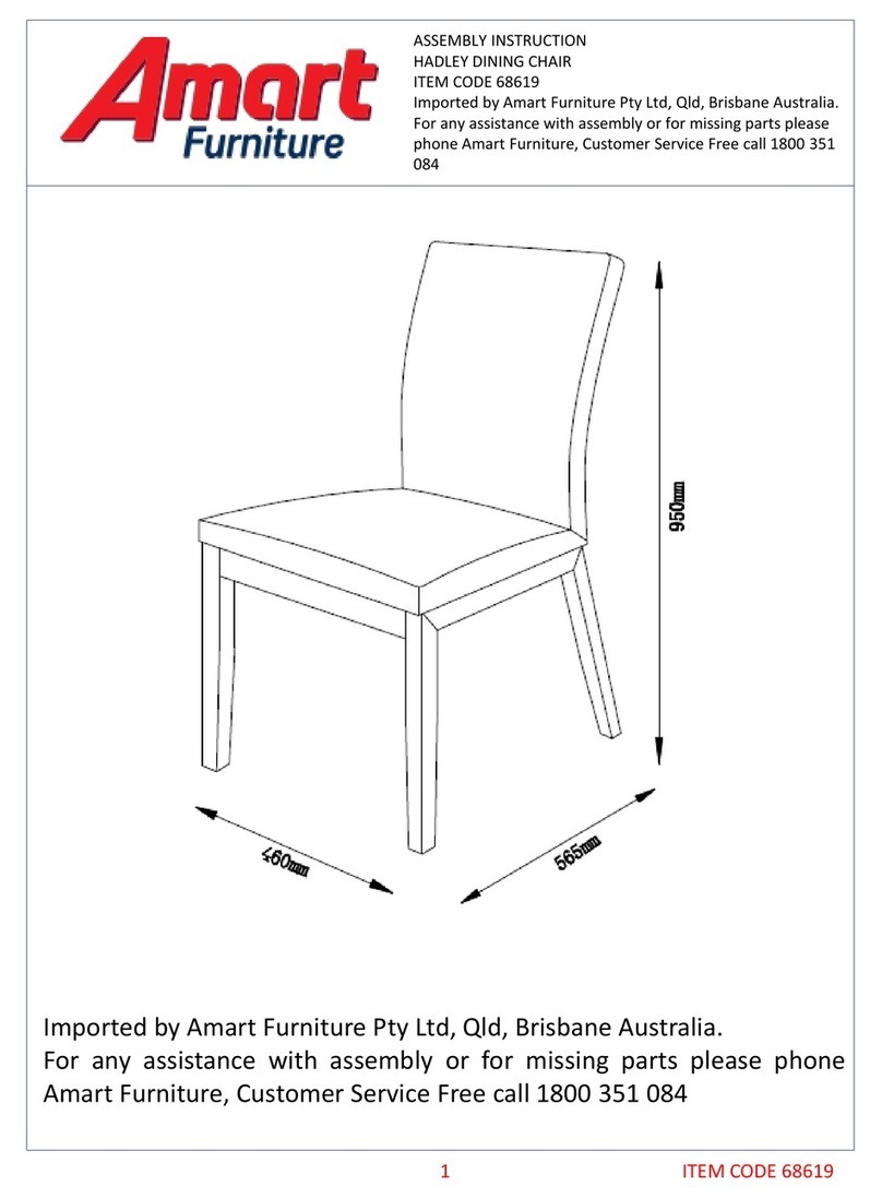 Amart Furniture HADLEY 68619 Assembly instruction