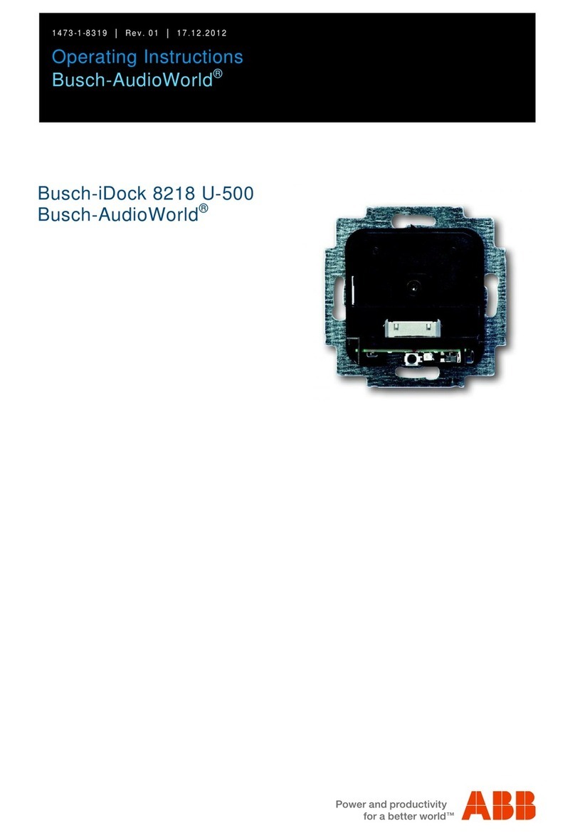 ABB Busch-AudioWorld Busch-iDock 8218 U-500 User manual