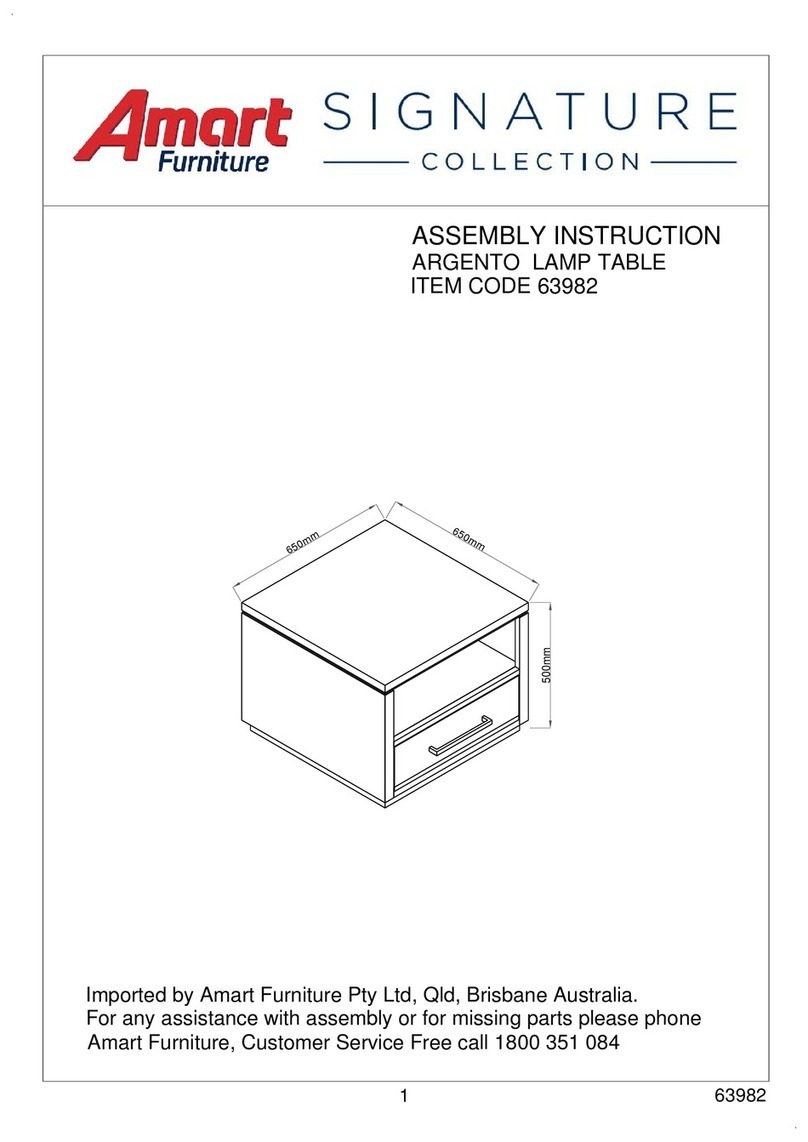 Amart Furniture SIGNATURE ARGENTO 63982 Assembly instruction