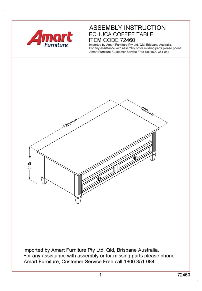 Amart Furniture ECHUCA 72460 Assembly instruction