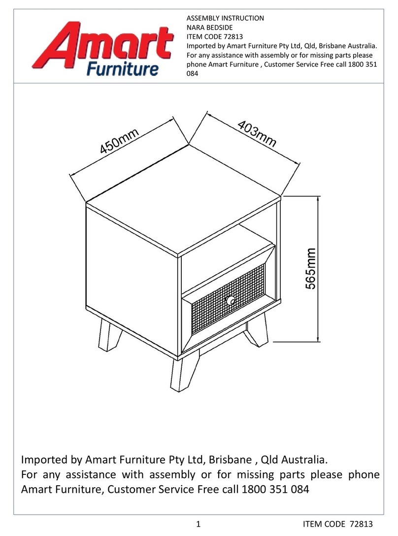 Amart Furniture NARA 72813 Assembly instruction Amart Furniture NARA 72813 Assembly instruction