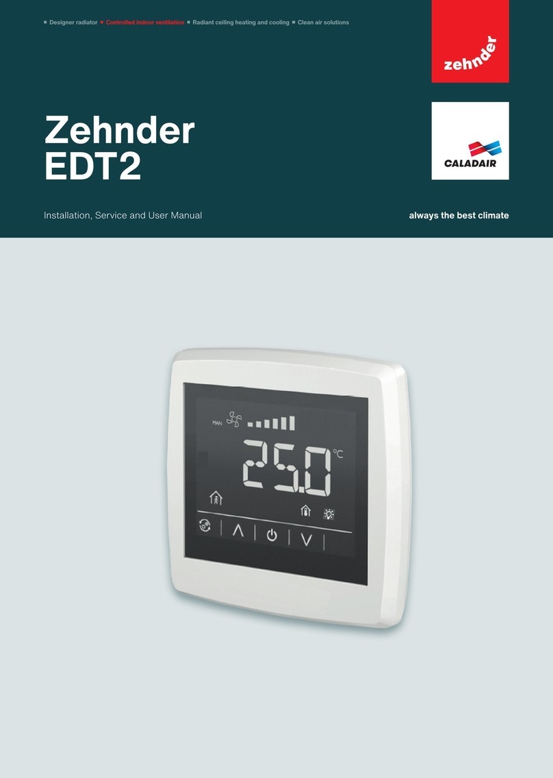 Zehnder Rittling CALADAIR EDT2 Installation, service and user manual