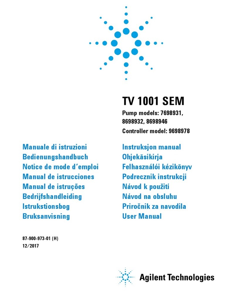 Agilent Technologies TV 1001 SEM User manual