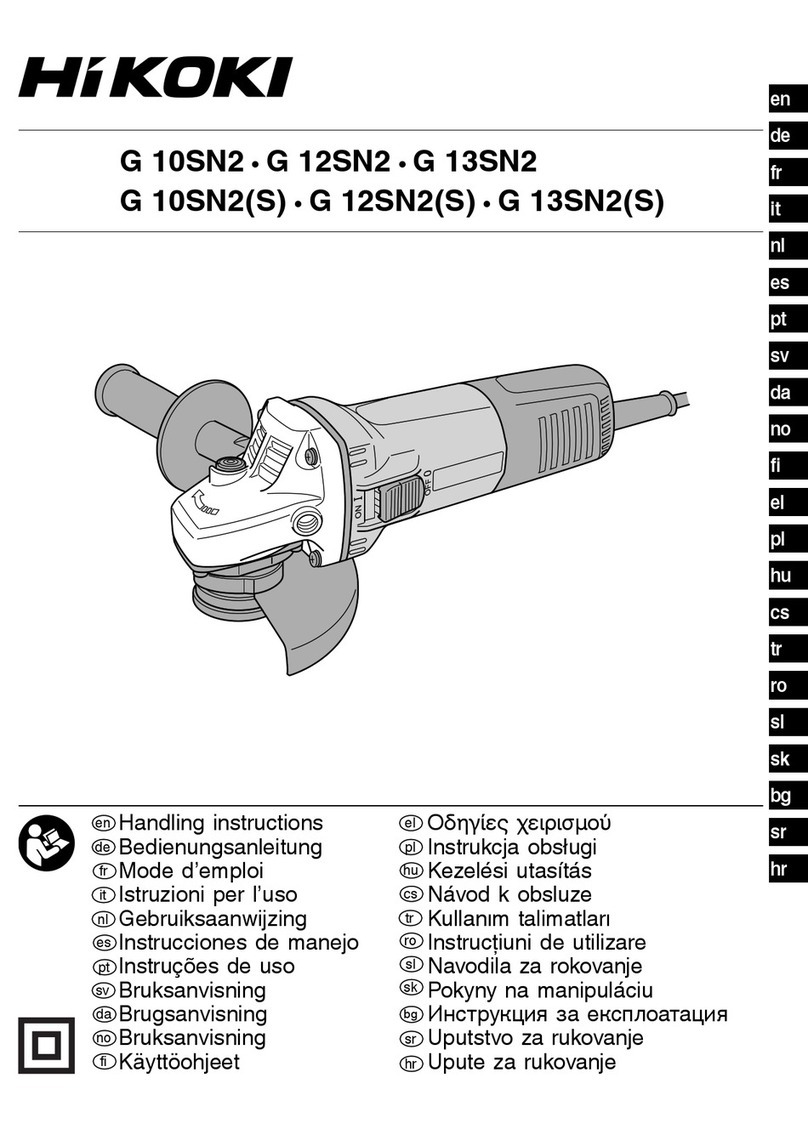 HIKOKI G 10SN2 Handling instructions