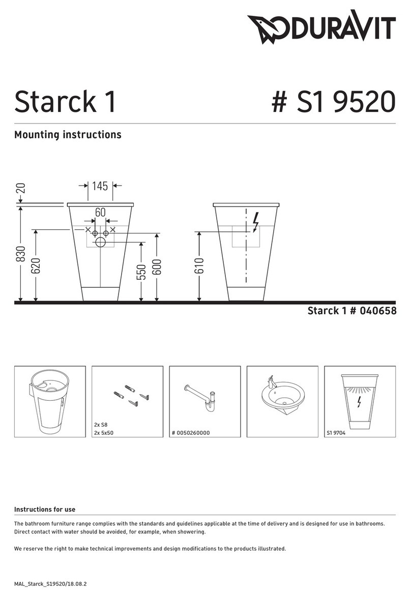 DURAVIT Starck 1 S1 9520 User manual