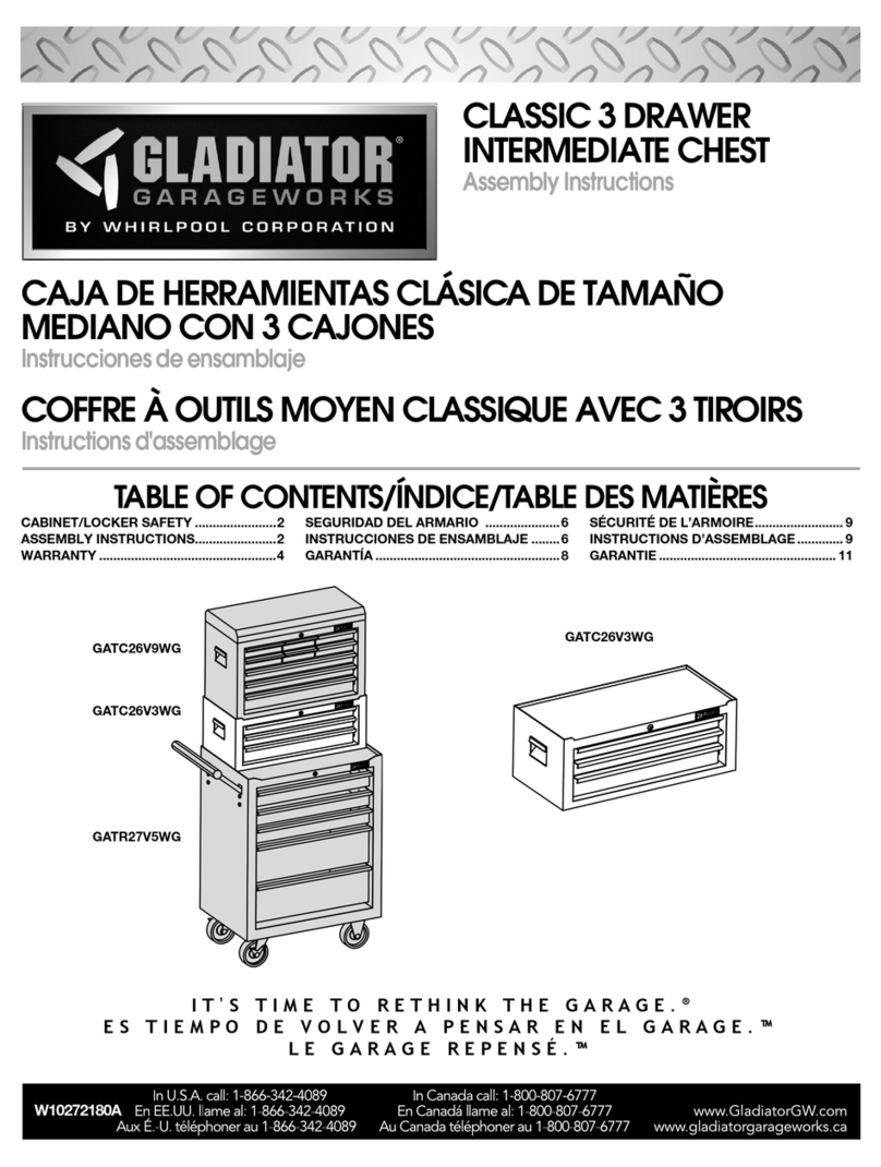 Whirlpool Gladiator Garageworks GATC26V9WG Assembly instructions Whirlpool Gladiator Garageworks GATC26V9WG Assembly instructions