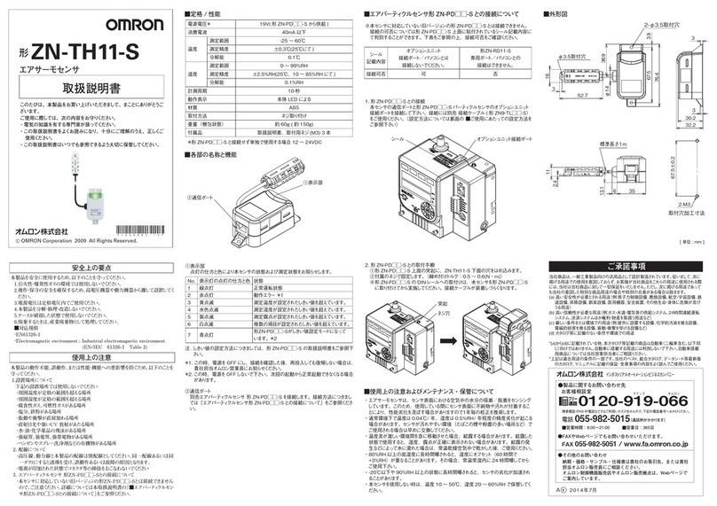 Omron ZN-TH11-S User manual Omron ZN-TH11-S User manual