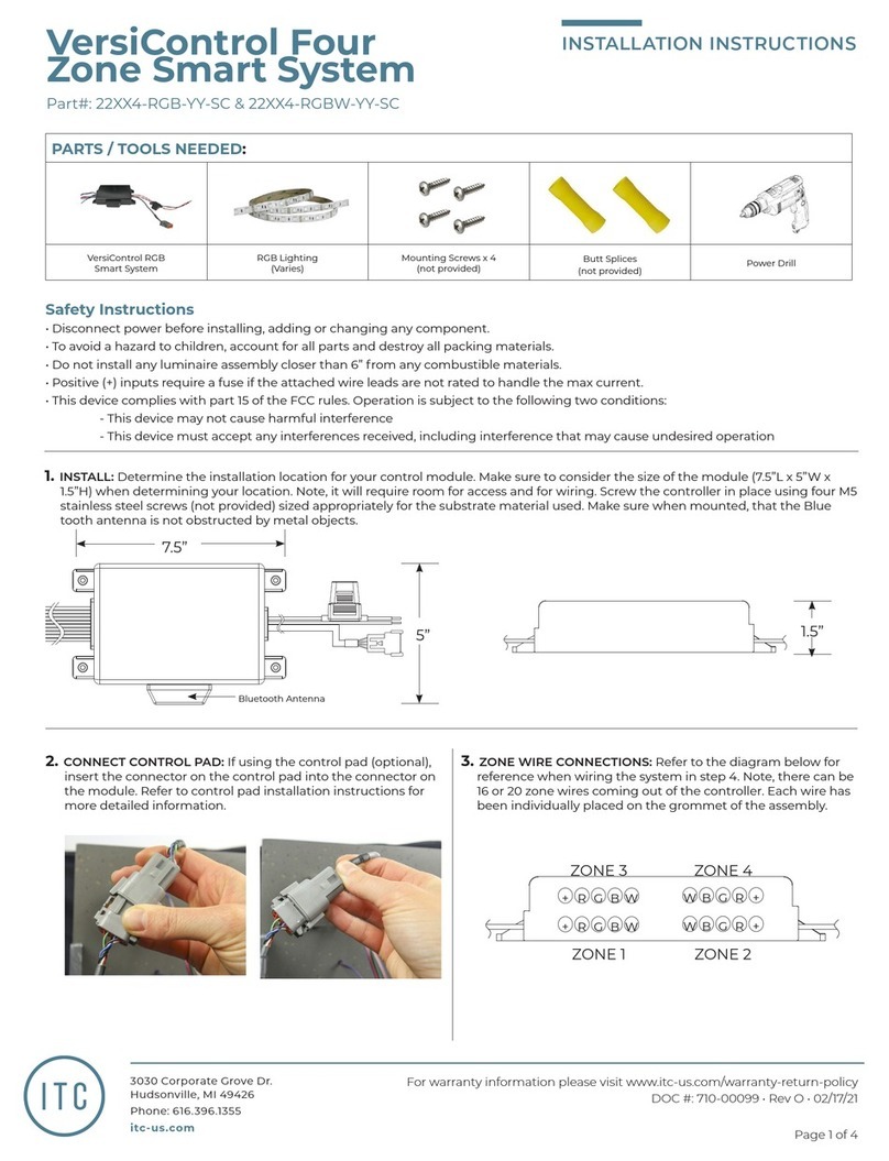 ITC VersiControl 22XX4-RGB-YY-SC installation instructions