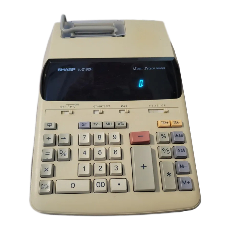 Sharp EL-2192R User manual