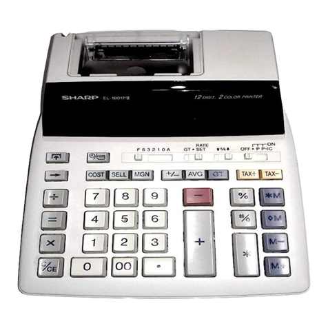 Sharp EL1801PIII - Printing Calculator, 12-Digit user manual
