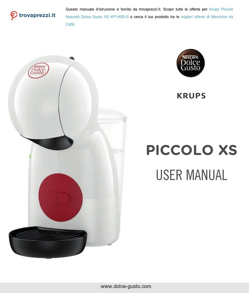 Krups Piccolo Nescafe Dolce Gusto XS KP1A0510 User manual