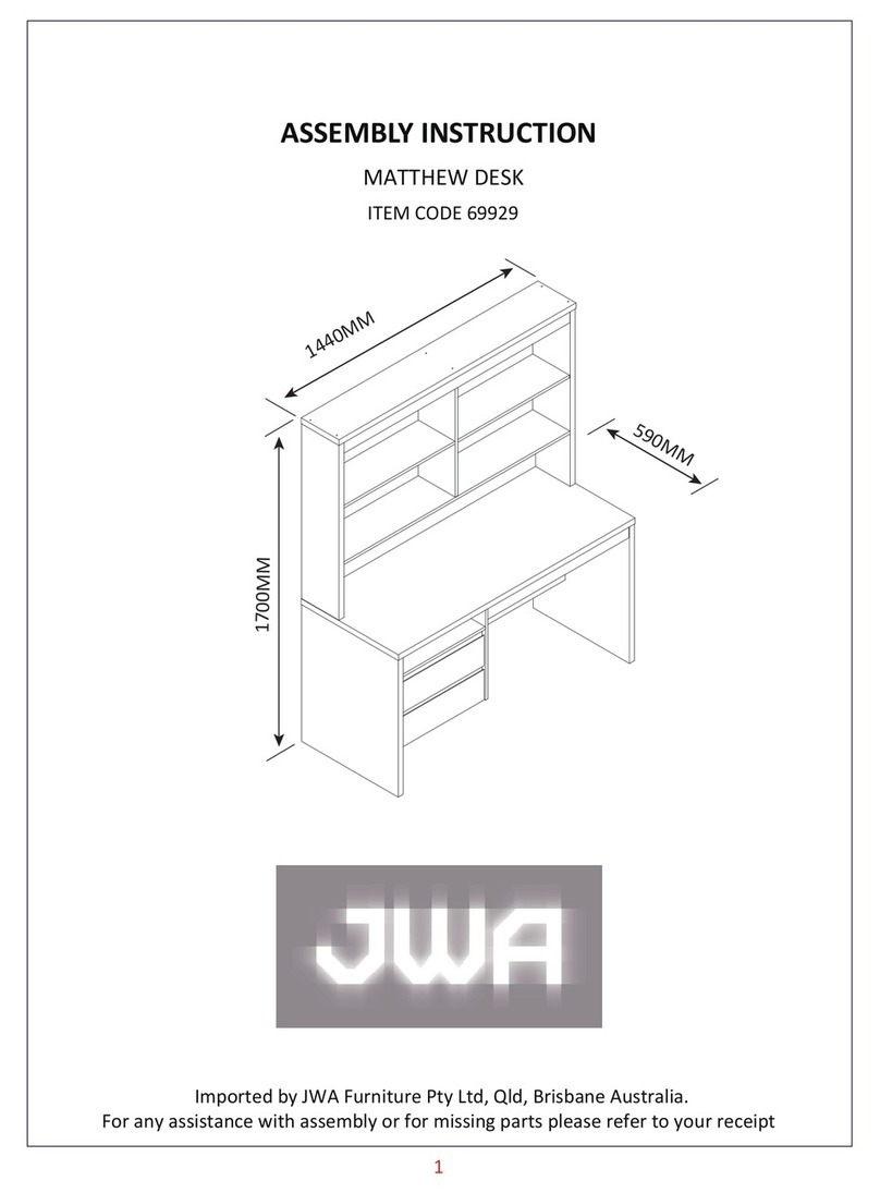 JWA MATTHEW DESK 69929 Assembly instruction JWA MATTHEW DESK 69929 Assembly instruction