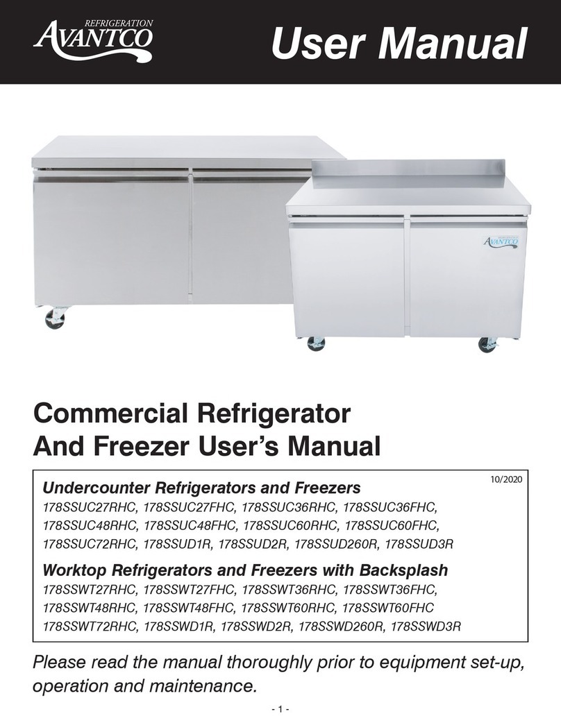 Avantco 178SSUC27RHC User manual