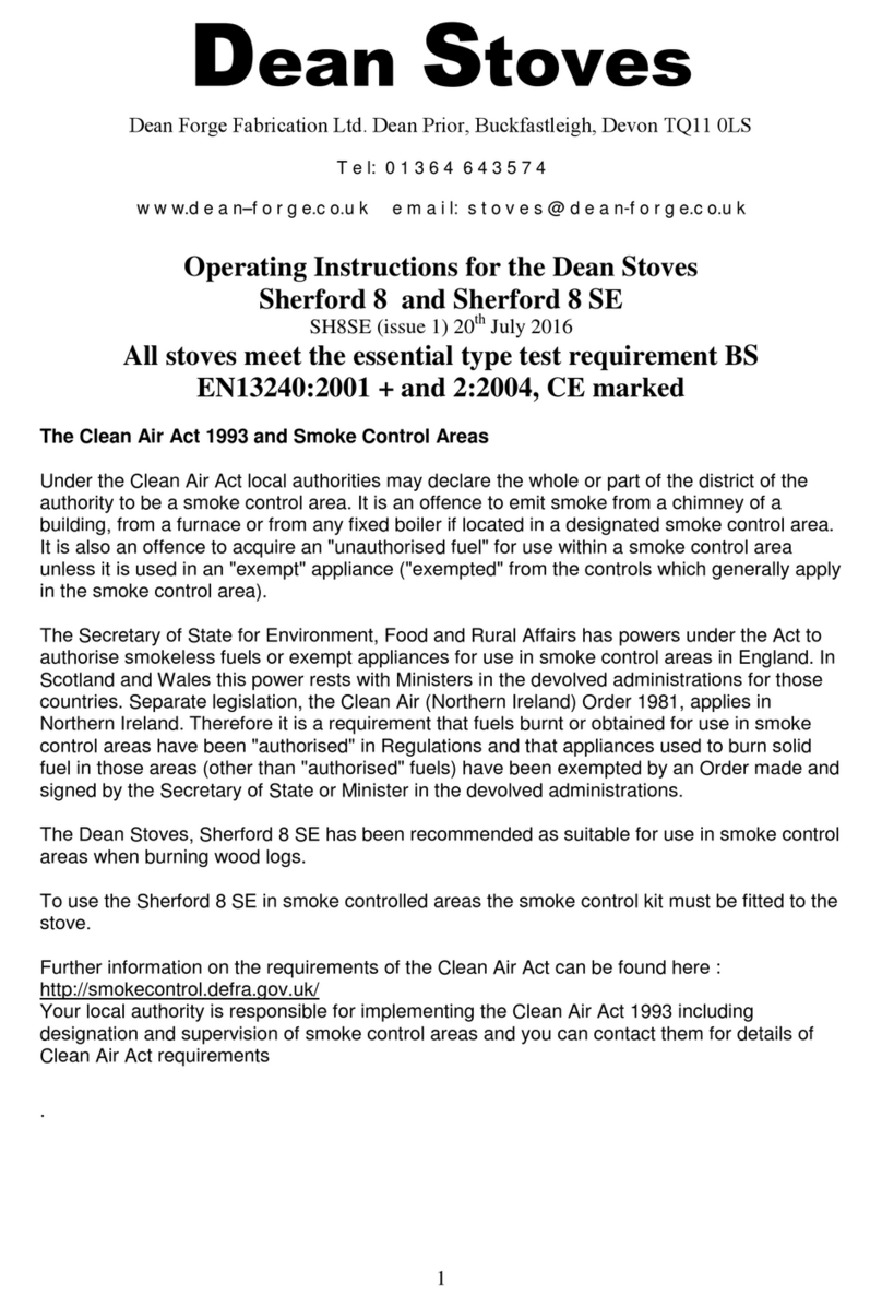 Dean Forge Sherford 8 operating instructions