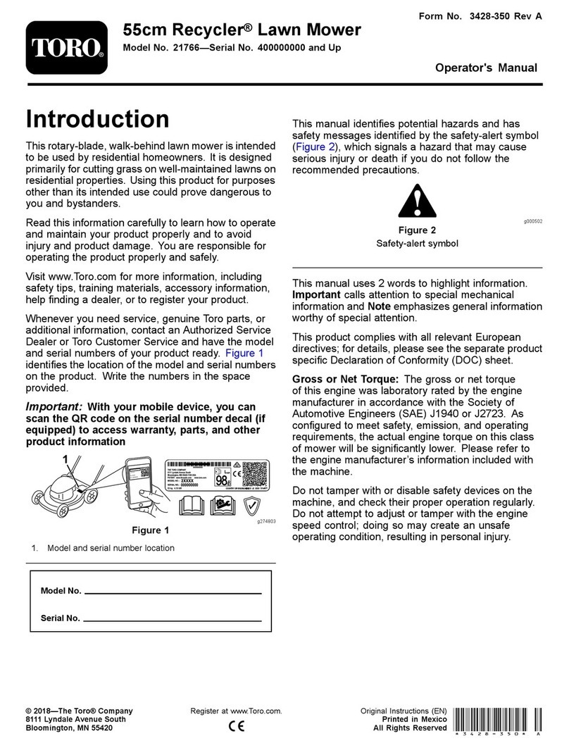 Toro Recycler 21766 Operator's manual
