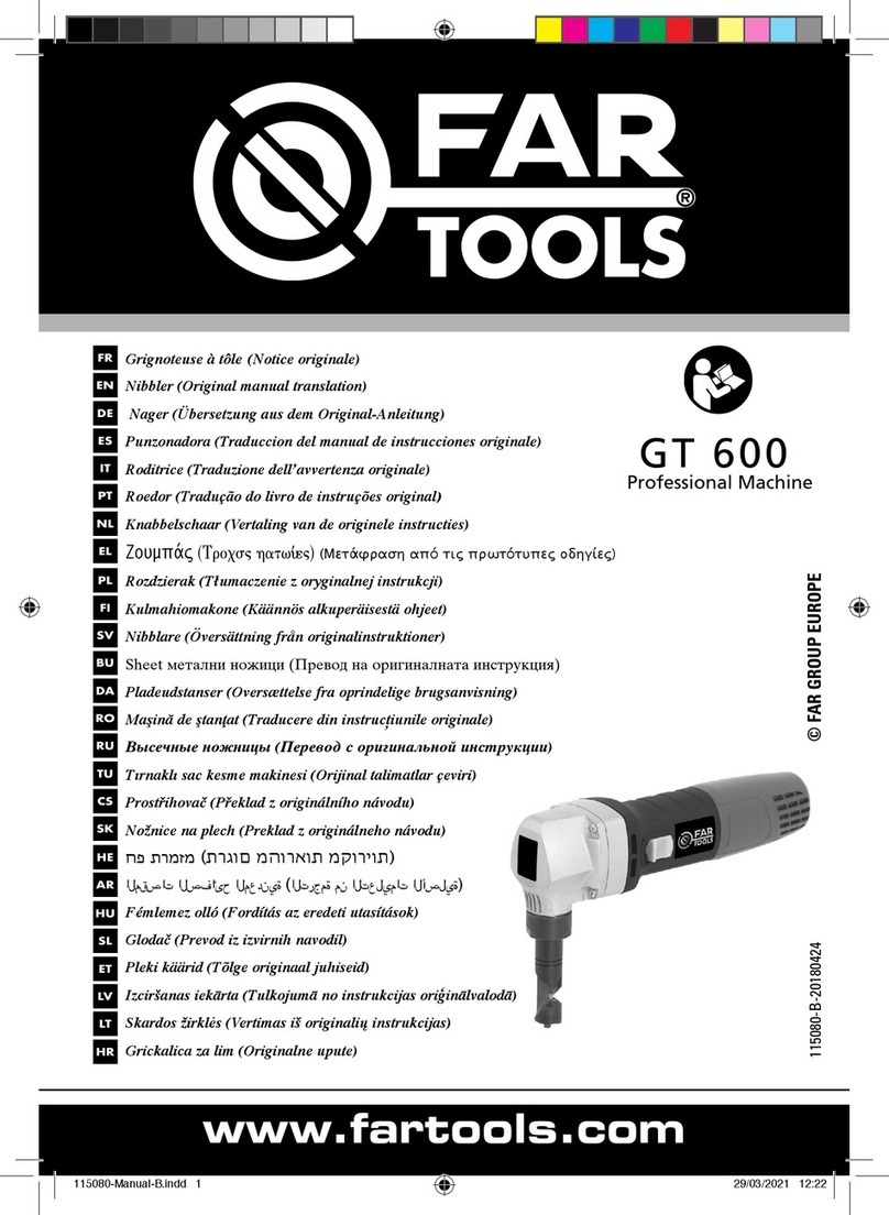 Far Tools GT 600 Use and care manual