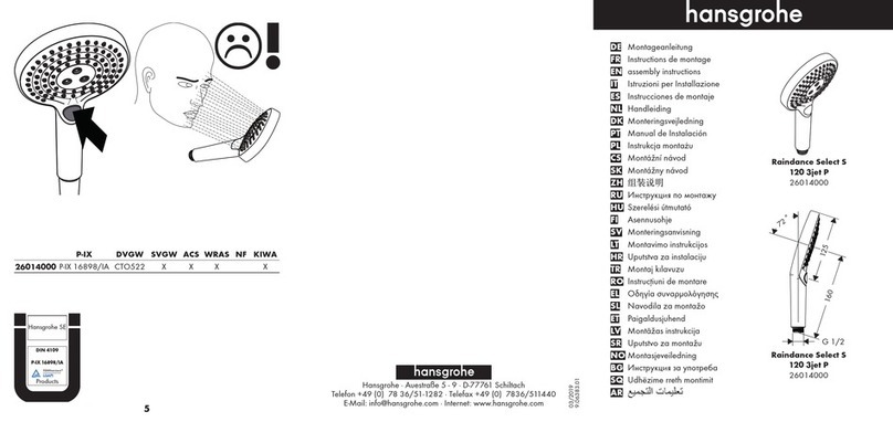 Hans Grohe Raindance Select S 120 3jet P 26014000 User manual