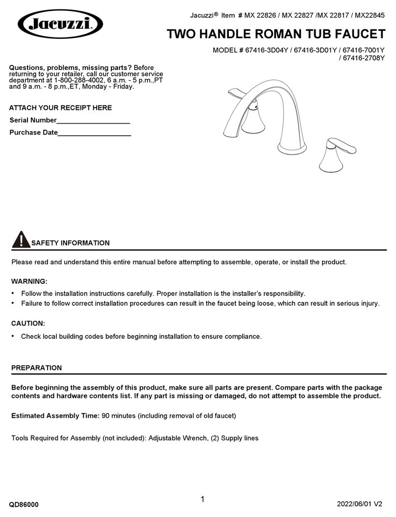 Jacuzzi 67416-3D04Y User manual