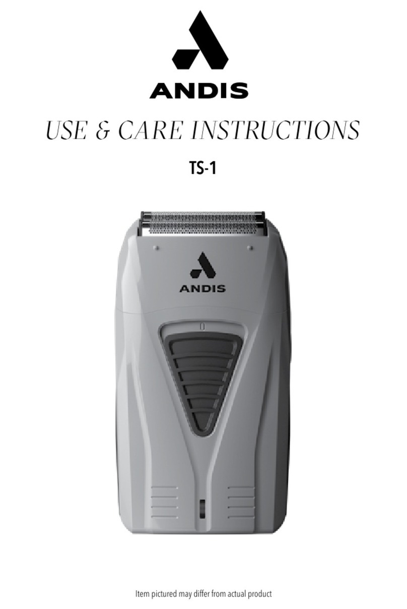 Andis TS-1 Quick reference guide