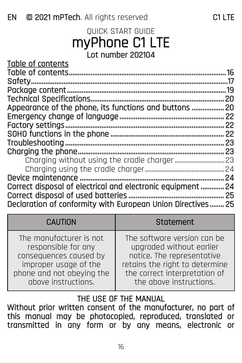 myPhone C1 LTE quick start guide