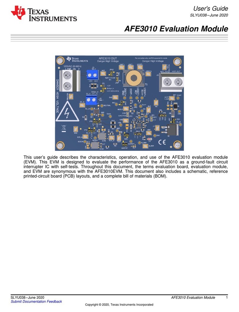 Texas Instruments AFE3010EVM User manual