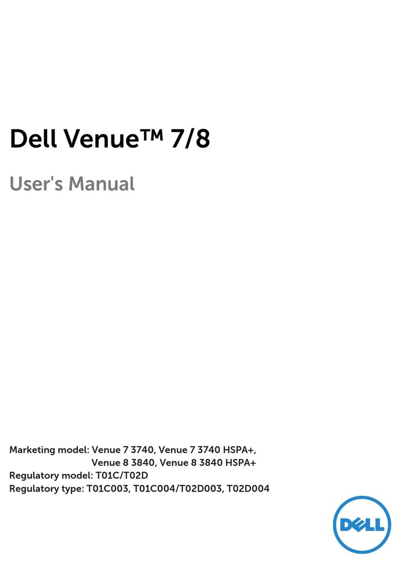 Dell Venue 8 User manual Dell Venue 8 User manual