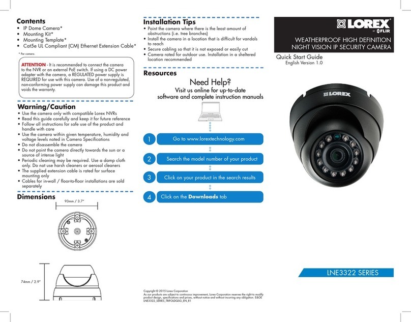 FLIR Lorex LNE3322 Series User manual