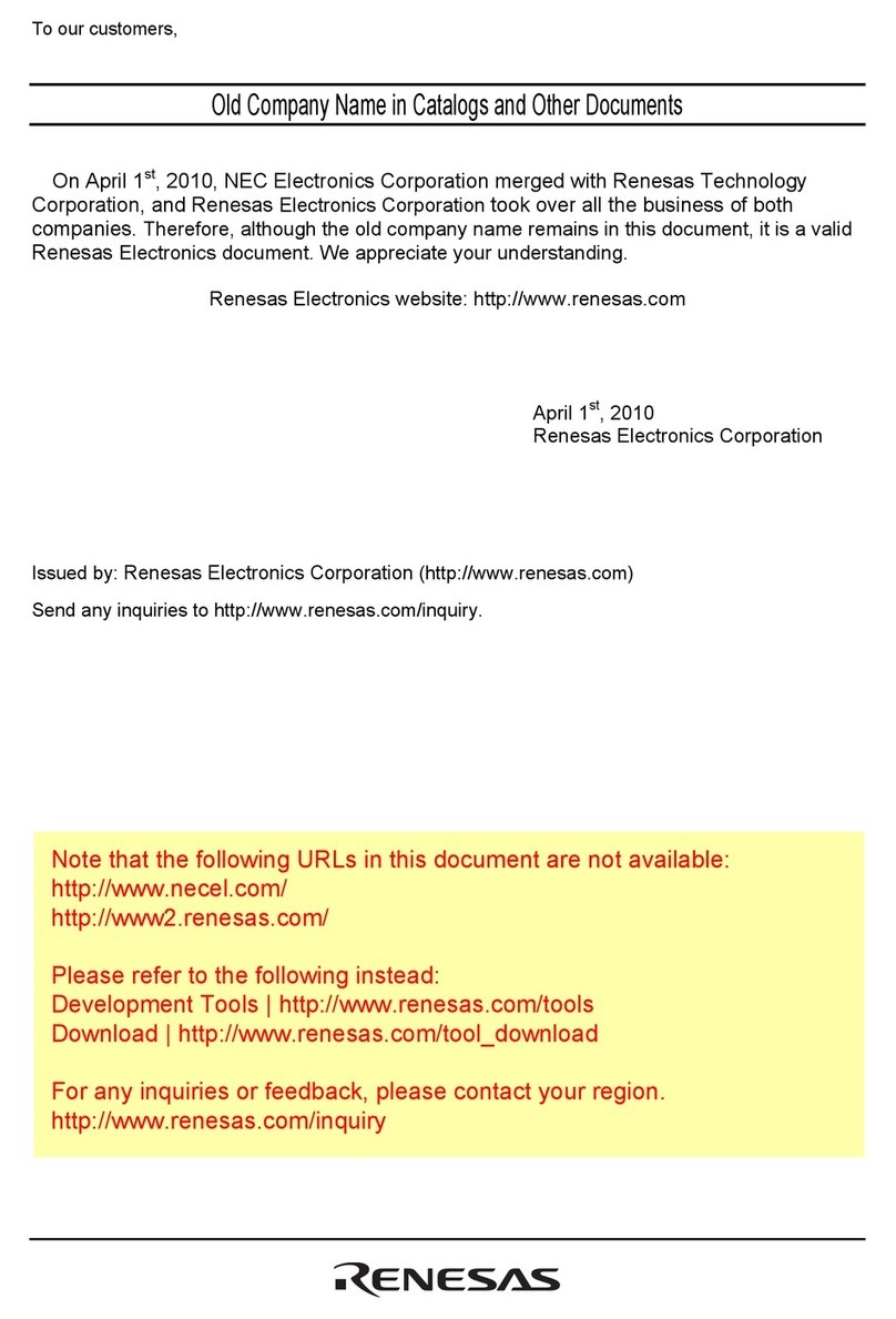 Renesas QB-78K0KX1H-DA User manual