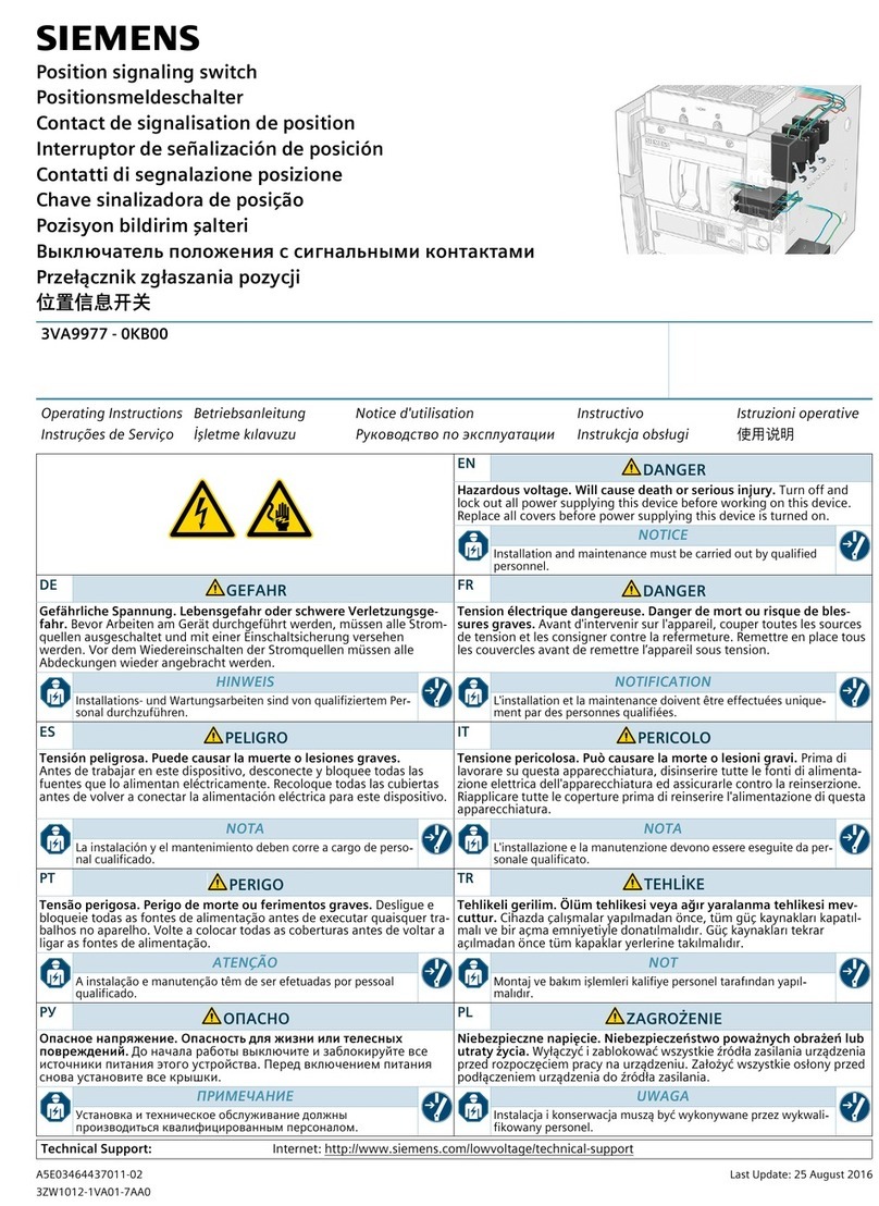 Siemens 3VA9977-0KB00 operating instructions Siemens 3VA9977-0KB00 operating instructions