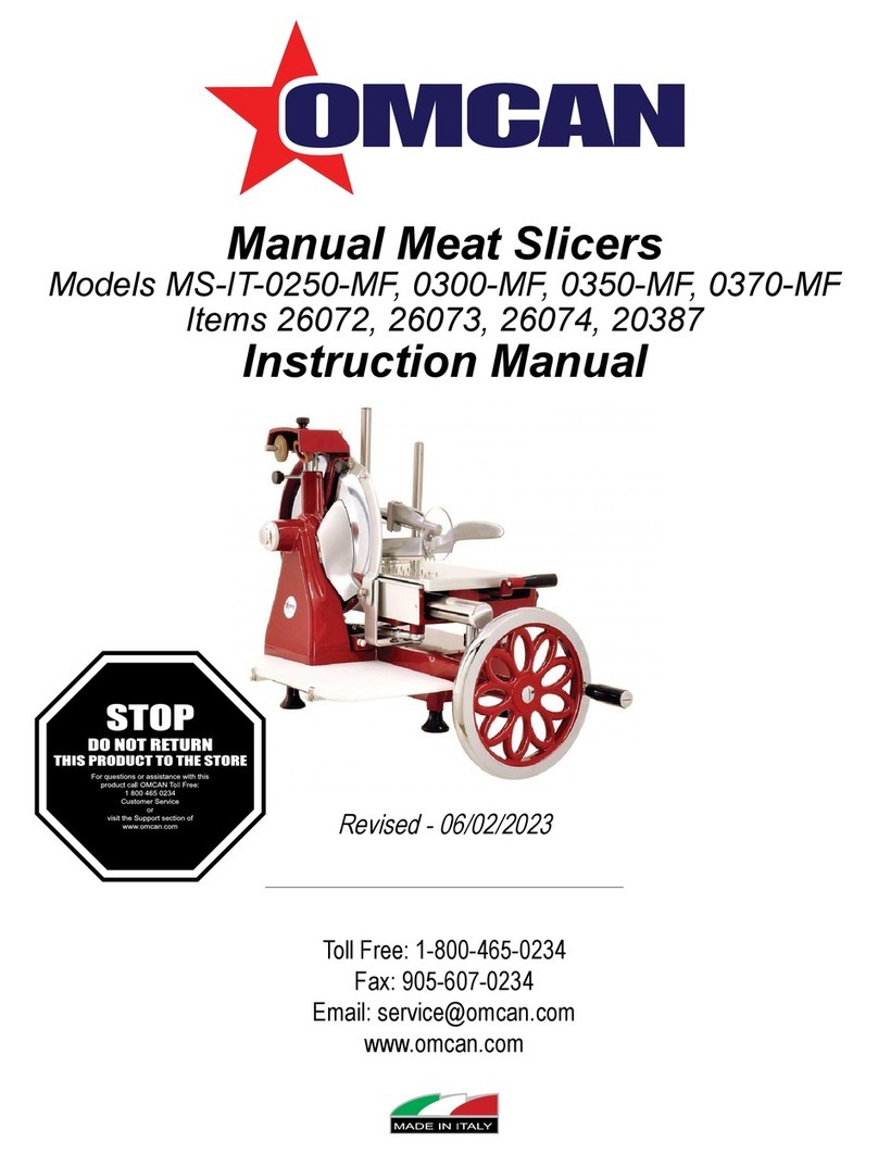 Omcan Volano MS-IT-0250-MF User manual