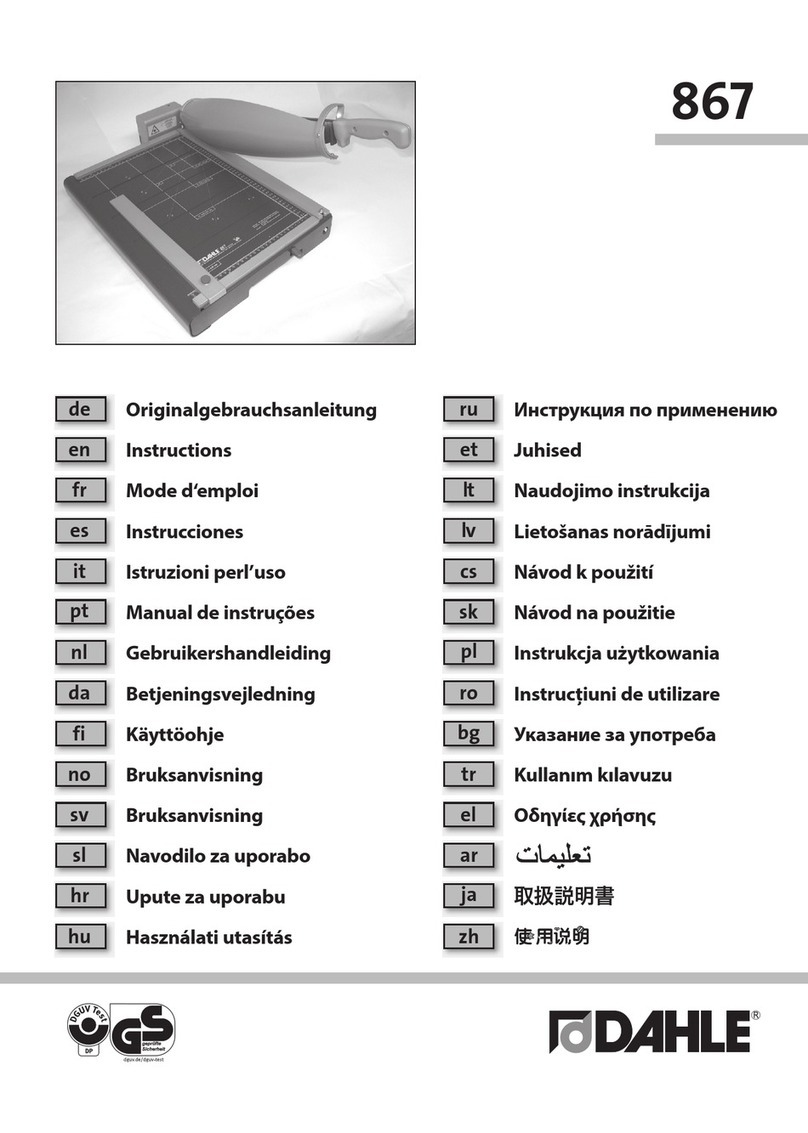 Dahle 867 User manual