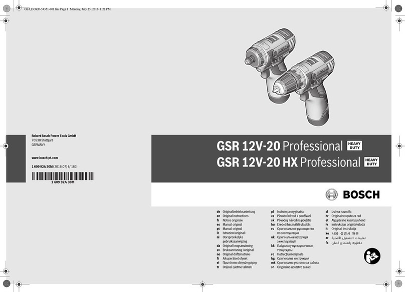 Bosch Professional GSR 12V-20 HX User manual