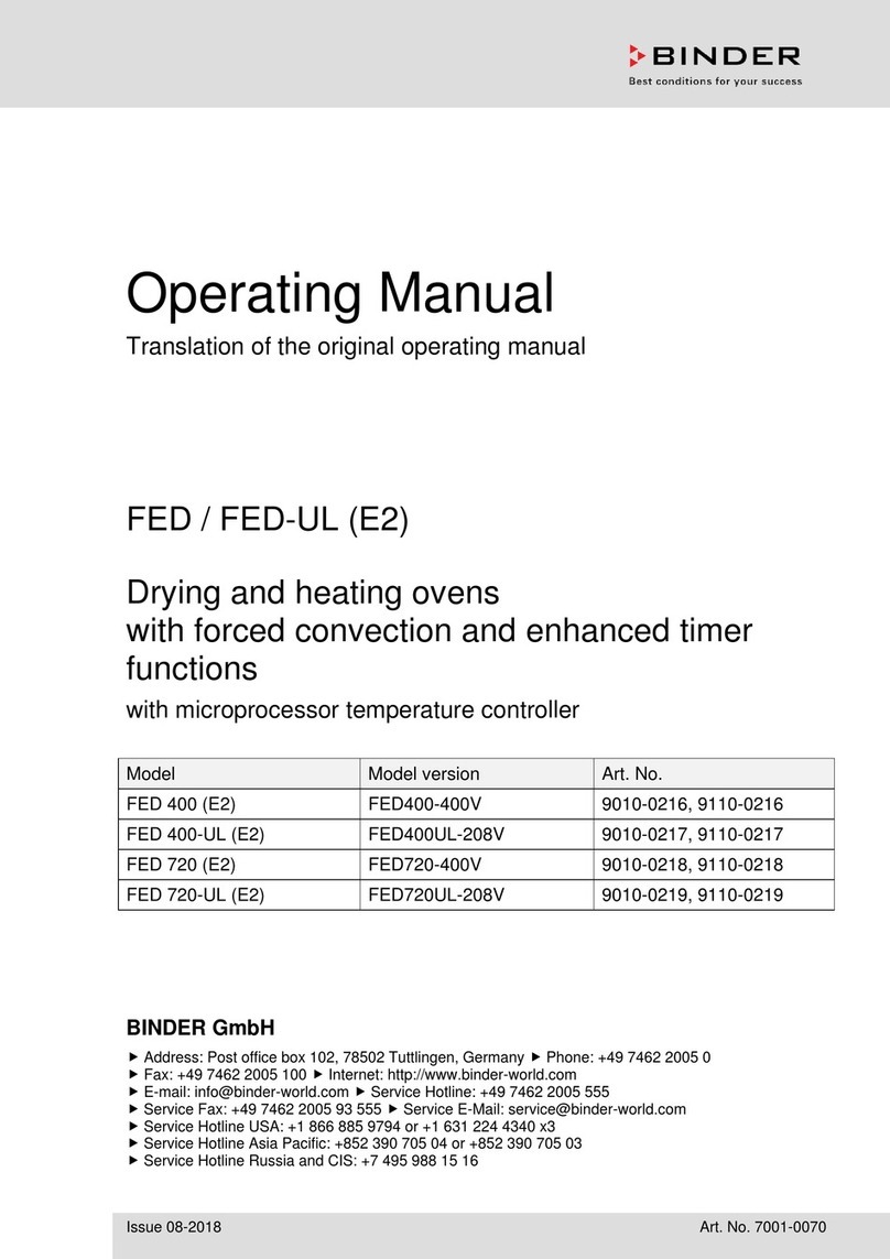 Binder FED 400 User manual