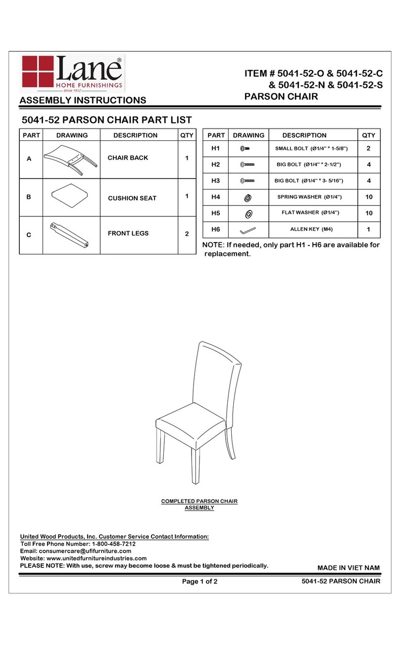 Lane PARSON 5041-52-O User manual