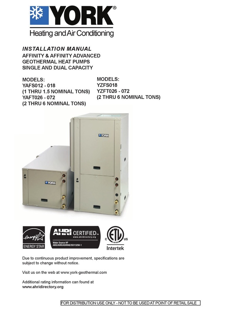 York YAFT026 installation manual